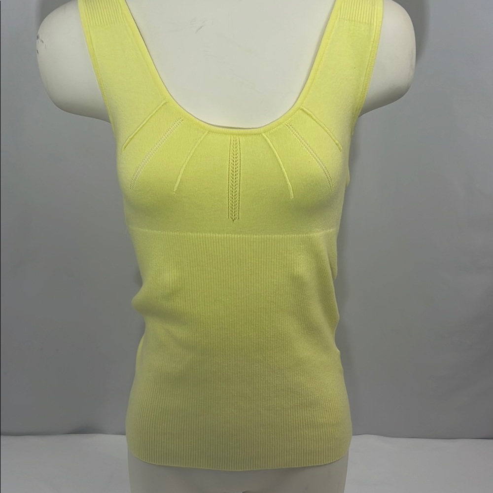 Old Navy Vintage Babydoll Lemon Yellow Feminine Stretch Sweater Tank Top Size‎ M